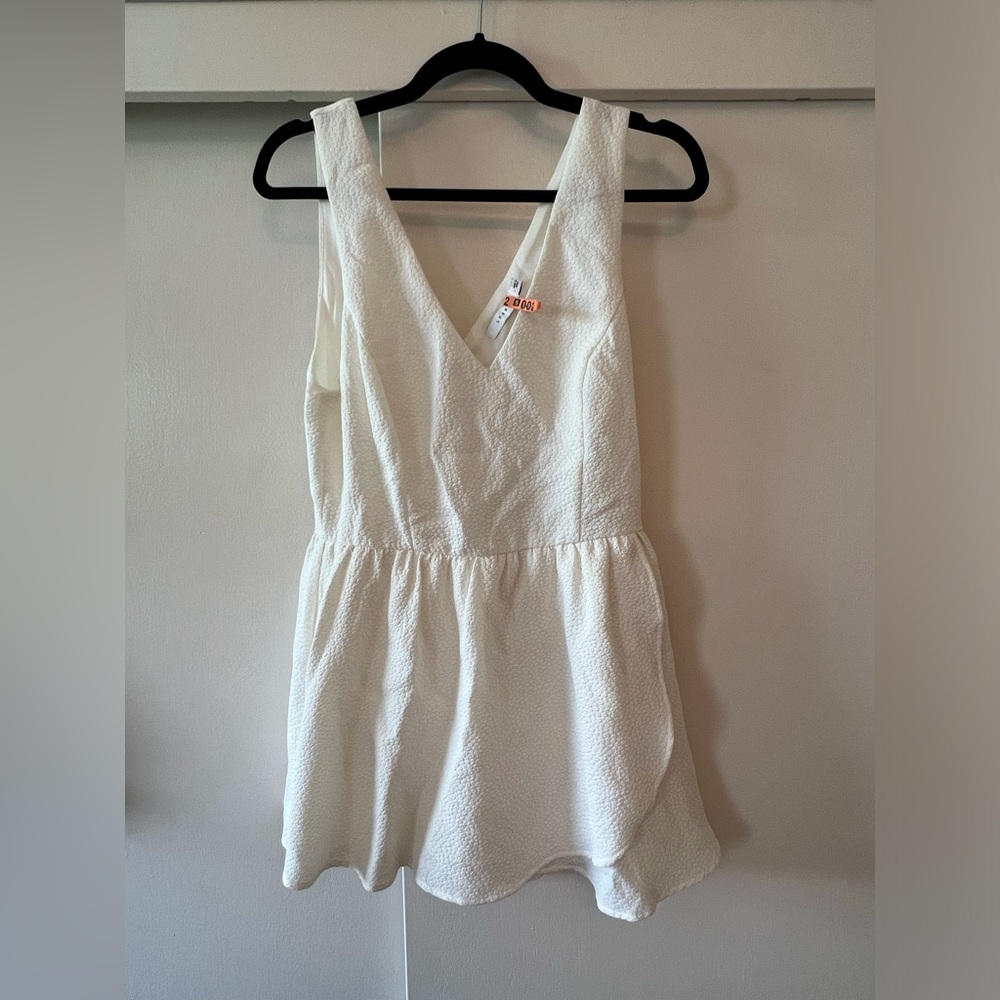 Lush White Bridal Romper L